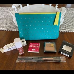 Variety of makeup and supplies